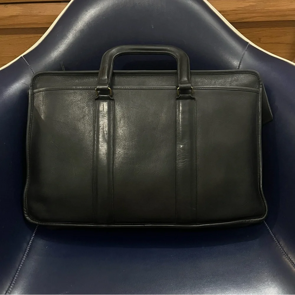 Vintage Coach Embassy Briefcase 5090 Black Leather Laptop Portfolio Bag USA
